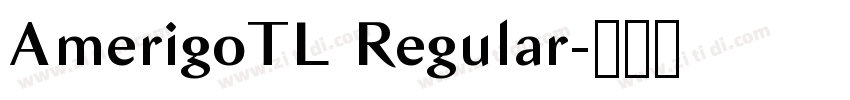AmerigoTL Regular字体转换